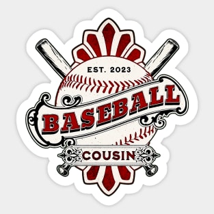 Retro On Gameday Baseball Cousin sport life game day,baseball life for mom Sticker